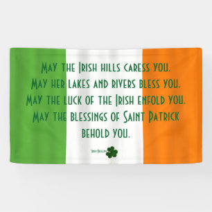 Kleeblatt Patrick, Inspiration Irish Blessing Flag Banner