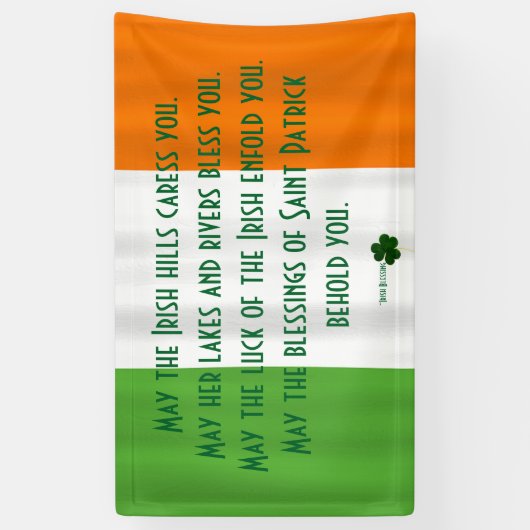 Kleeblatt Patrick, Inspiration Irish Blessing Flag Banner (Vertikal)
