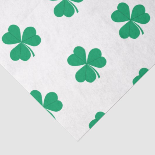 Kleeblatt Pattern Green St. Patrick's Day Seidenpapier (Ausschnitt)
