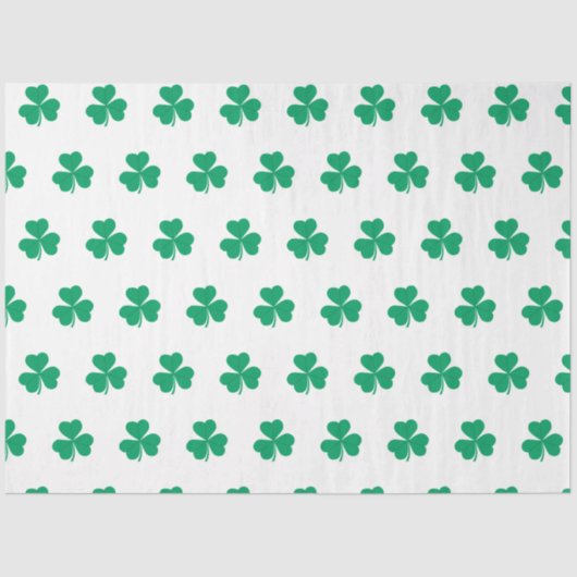Kleeblatt Pattern Green St. Patrick's Day Seidenpapier (Vorderseite)