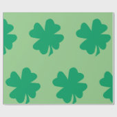 Kleeblatt Pattern Sage Green St Patrick's Day 2024 Geschenkpapier (Flach)