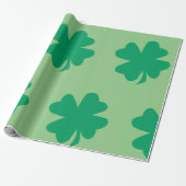 Kleeblatt Pattern Sage Green St Patrick's Day 2024 Geschenkpapier (Ungerollt)