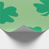 Kleeblatt Pattern Sage Green St Patrick's Day 2024 Geschenkpapier (Ecke)