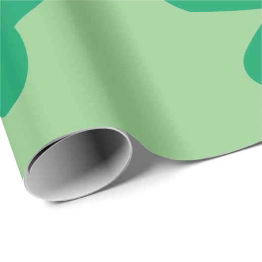 Kleeblatt Pattern Sage Green St Patrick's Day 2024 Geschenkpapier (Rolleneckpunkt)