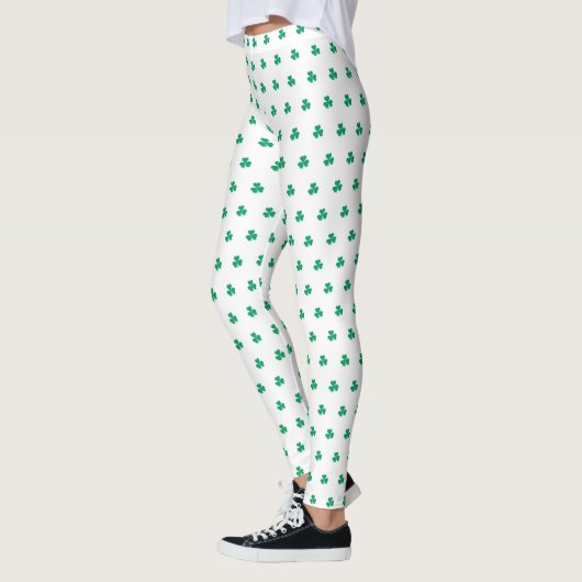 Kleeblatt Pattern St. Patrick's Day Green Leggings (Links)