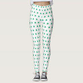 Kleeblatt Pattern St. Patrick's Day Green Leggings (Vorderseite)
