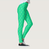Kleeblatt Pattern St Patricks Day Light Green Girl Leggings (Rechts)