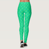 Kleeblatt Pattern St Patricks Day Light Green Girl Leggings (Rückseite)