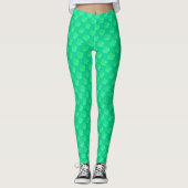 Kleeblatt Pattern St Patricks Day Light Green Girl Leggings (Vorderseite)