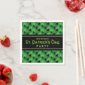 Kleeblatt Pattern St. Patrick's Day Party Serviette (Beispiel)