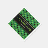 Kleeblatt Pattern St. Patrick's Day Party Serviette (Ecke)