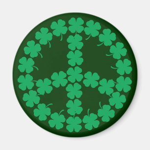Kleeblatt Peace Symbol Magnet