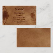 Kleeblatt-Pergament-Gewohnheit KRW elegante Visitenkarte (Vorne/Hinten)