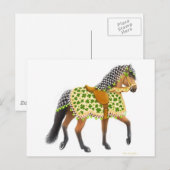 Kleeblatt Pferd Postkarte (Vorne/Hinten)