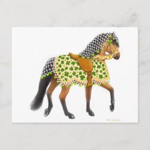 Kleeblatt Pferd Postkarte
