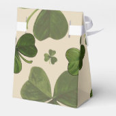 Kleeblatt-Pflanze mit benutzerdefinierter Cremefar Geschenkschachtel (Rückseite)