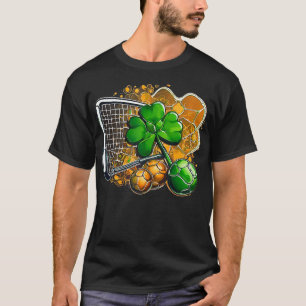 Kleeblatt Pickleball Balls Irland Flagge Saint Pat T-Shirt