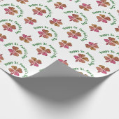 Kleeblatt Pink St. Patrick`s Day Geschenkpapier (Ecke)