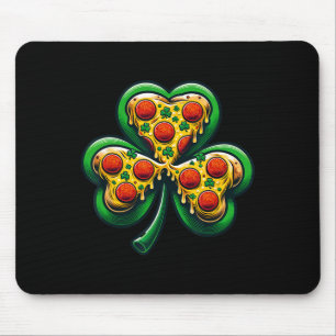 Kleeblatt Pizza St Patricks Day Irish Fast Food Lo Mousepad