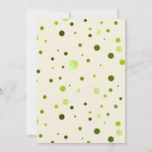 Kleeblatt Polka Dots Brautparty Einladung (Rückseite)