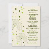 Kleeblatt Polka Dots Einladung Hochzeit (Vorderseite)