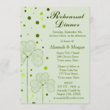 Kleeblatt Polka Dots Hochzeit Probe Abendessen 2