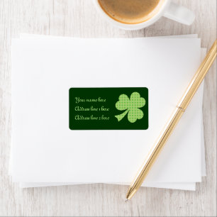 Kleeblatt Polka dots St. Patrick's Day Adressaufkleber