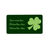 Kleeblatt Polka dots St. Patrick's Day Adressaufkleber (Vorne)