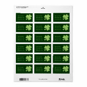 Kleeblatt Polka dots St. Patrick's Day Adressaufkleber (Vorne)