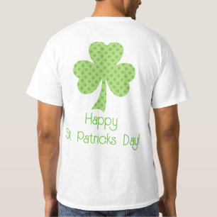 Kleeblatt Polka dots St Patricks Day zurück auf de T-Shirt