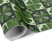 Kleeblatt-Prüfplatinenmuster Geschenkpapier (Rolleneckpunkt)