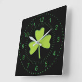Kleeblatt Quadratische Wanduhr (Winkel)