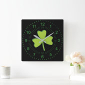 Kleeblatt Quadratische Wanduhr (Zuhause)