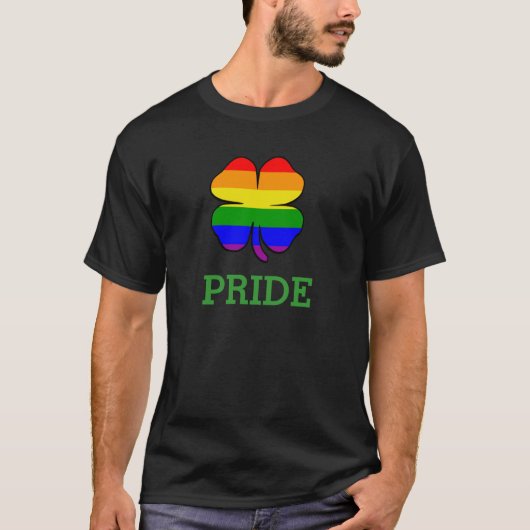 Kleeblatt Rainbow Flag Gay Pride T-Shirt (Vorderseite)