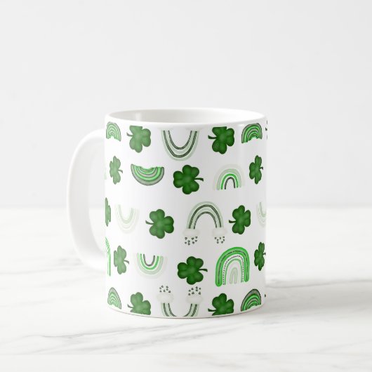 Kleeblatt Rainbows Kaffee Tasse (Vorderseite Links)