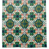 Kleeblatt Rainbows. Patty's Day Duschvorhang (Vorderseite)