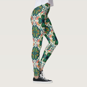 Kleeblatt Rainbows. Patty's Day Leggings