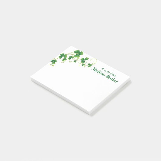 Kleeblatt Reben Personalisiert Post-it-Hinweise Post-it Klebezettel (angewinkelt)