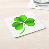 Kleeblatt Rechteckiger Pappuntersetzer (angewinkelt)