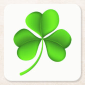 Kleeblatt Rechteckiger Pappuntersetzer (Vorderseite)