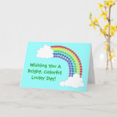 Kleeblatt-Regenbogen Karte (Gelbe Blume)