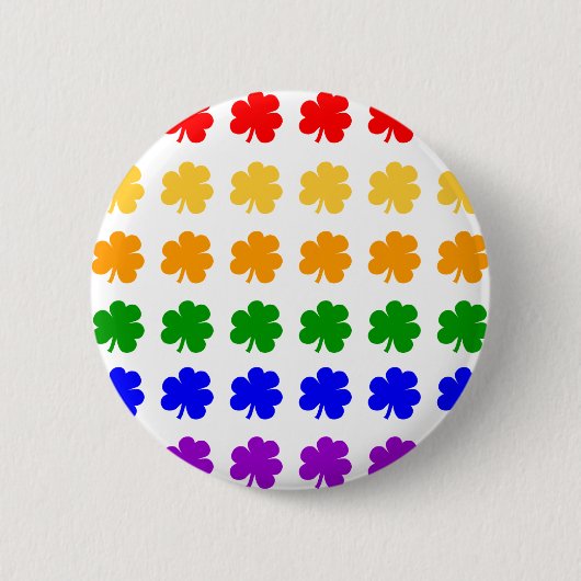 Kleeblatt-Regenbogen-Knopf Button (Vorderseite)