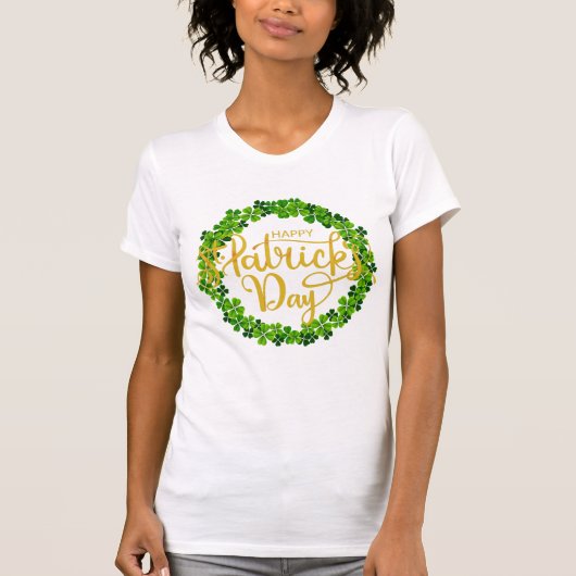 Kleeblatt Ring - Happy St. Patrick's Day T-Shirt (Vorderseite)