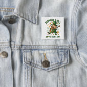 Kleeblatt & Roll Kobold | Lustiger St. Patrick's Button (Beispiel)