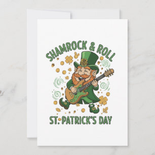 Kleeblatt & Roll Kobold   Lustiger St. Patrick's Feiertagskarte