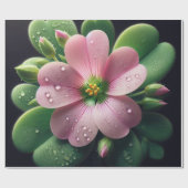 Kleeblatt, Rosa und grüne Oxalis Geschenkpapier (Flach)