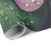 Kleeblatt, Rosa und grüne Oxalis Geschenkpapier (Rolleneckpunkt)