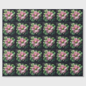 Kleeblatt, Rosa und grüne Oxalis Geschenkpapier (Flach)