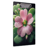 Kleeblatt, Rosa und grüne Oxalis Klemmbrett (Rechts)