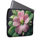 Kleeblatt, Rosa und grüne Oxalis Laptopschutzhülle (Vorne Rechts)